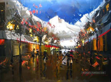 Whistler Nightlife Kal Gajoum paysages urbains Peinture à l'huile